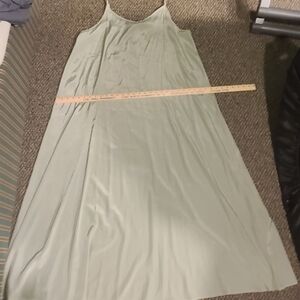 Zanzea Soft Green Satin Gown